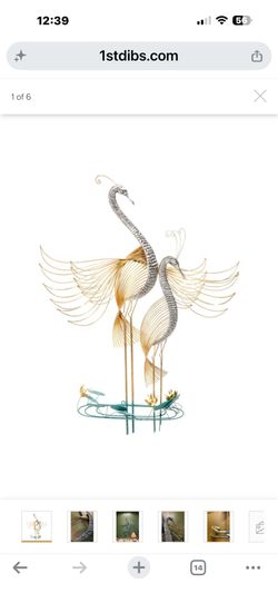 Herons Wall Scuplture in Brass by Curtis Jere