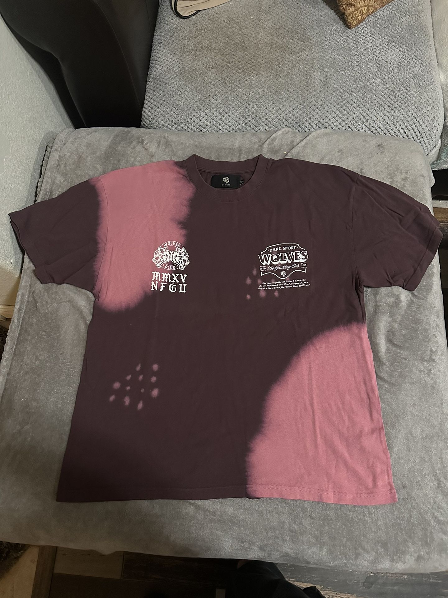 Darcsport Oversized Bleached Red Shirt Size XL