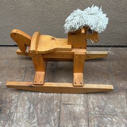 Santa’s Village Wooden Handmade Rocking Horse