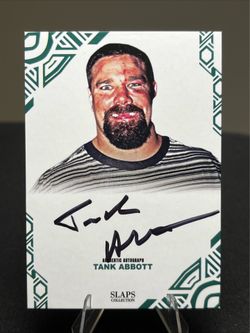 MMA UFC Tank Abbott On Card Autograph Signed  - Slaps Collection
