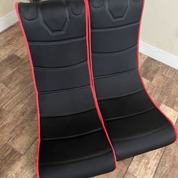XP Gaming Chairs Black with Red Piping New 