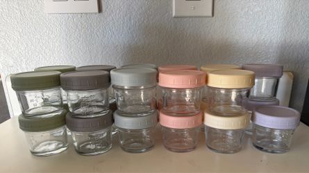 Glass food jar