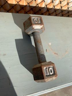 Exercise Home Gym 10 lb Cast Iron Hex Dumbbell