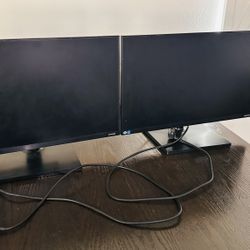 Two (2)- Samsung F24T452FQN 24 inch Widescreen LED-backlit Monitor