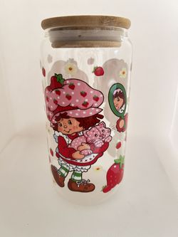 Strawberry Shortcake Glass Cup 