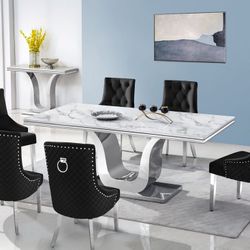BRAND NEW! Denver 7-PC Dining Table w/ 6 Chairs ✨Free Delivery 🚚 Drop off✨