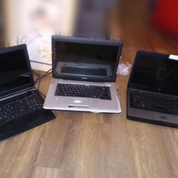 3 Broken Laptops FOR PARTS ONLY!