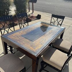Rustic Dining Table With 6 Chairs 
