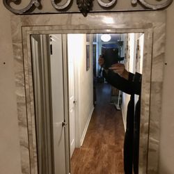 Entry Way Mirror & Table Marble