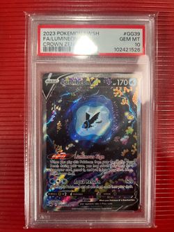 2023 Pokémon Crown Zenith Lumineon alt art GG39 PSA 10