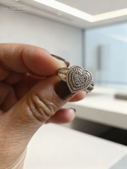 Heart cz ring sterling size 7