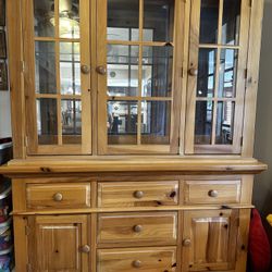 Pine China Cupboard