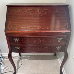 Antique Desk With Mother of Pearl Inlay