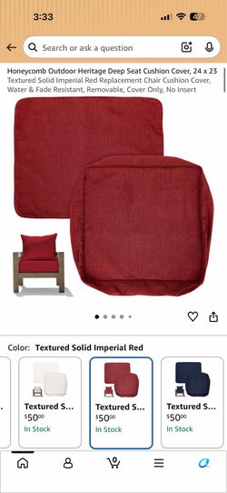 Outdoor patio chair replacement covers