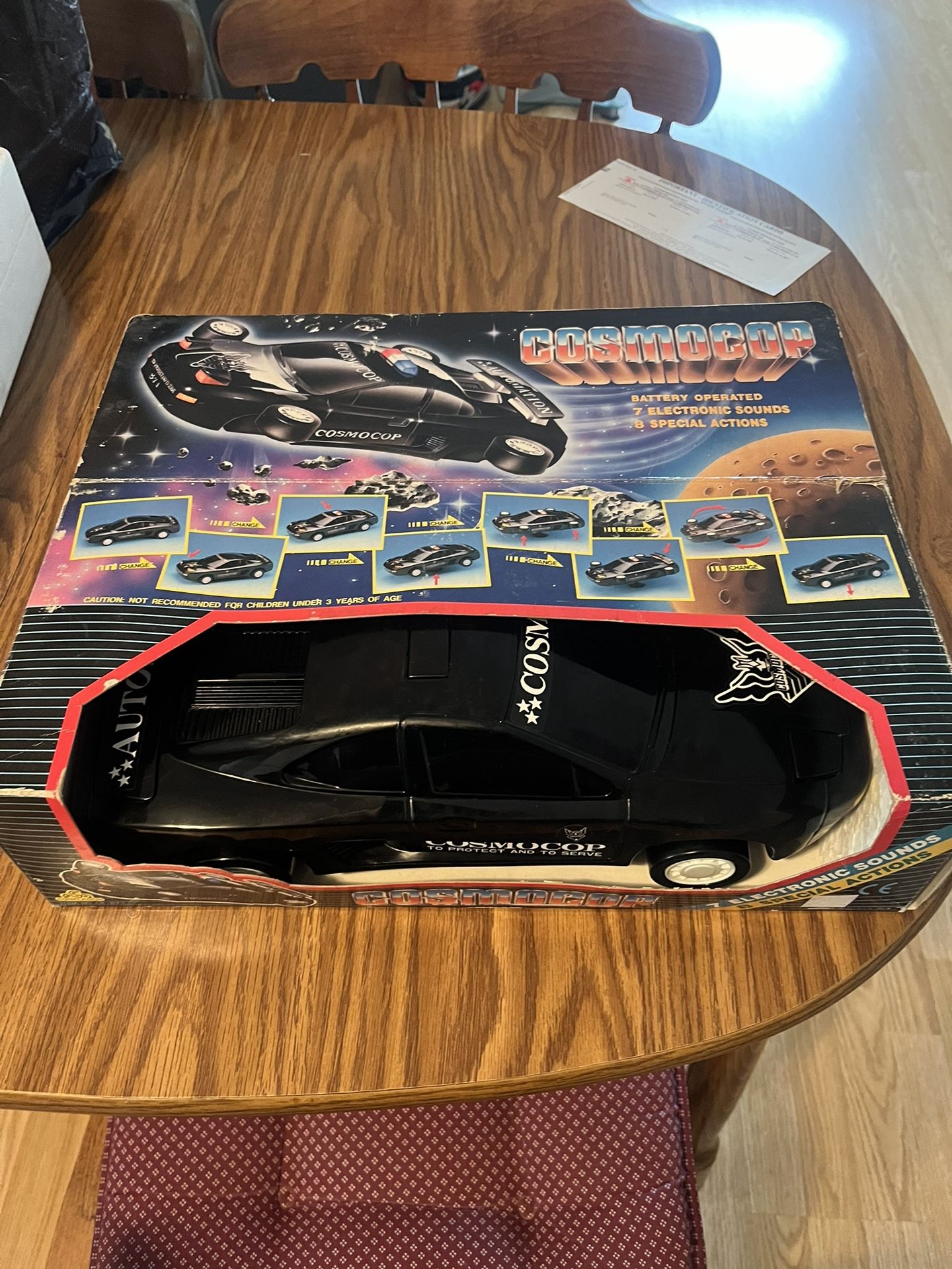 Cosmocop Police Car Of The Future Vintage 1980s Electric Toy Working Box