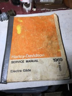 Harley Davidson service manual 1959 to 1969