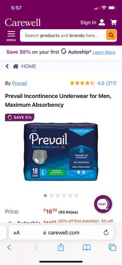 Prevail Diapers Adult