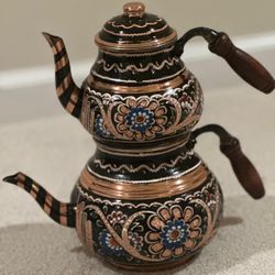 Copper Turkish TeaPot Tea Kettle Pots Set for Stove Top