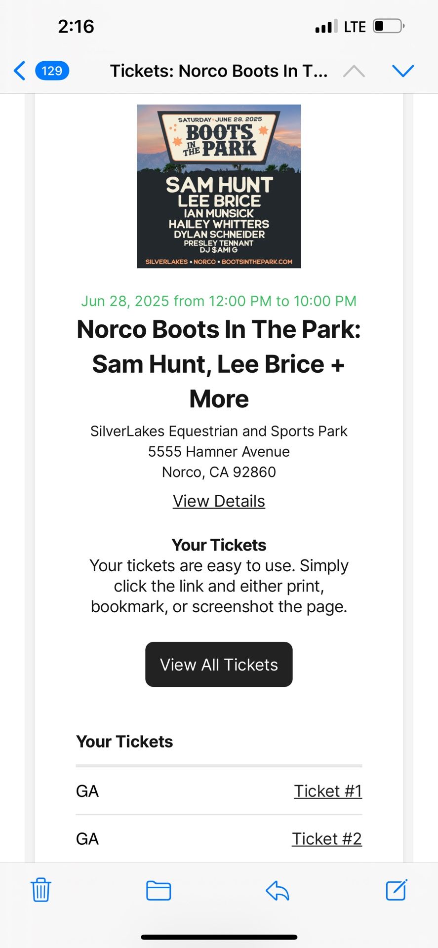 NORCO BOOTS IN THE PARK COUNTRY MUSIC SAM HUNT LEE BRICE