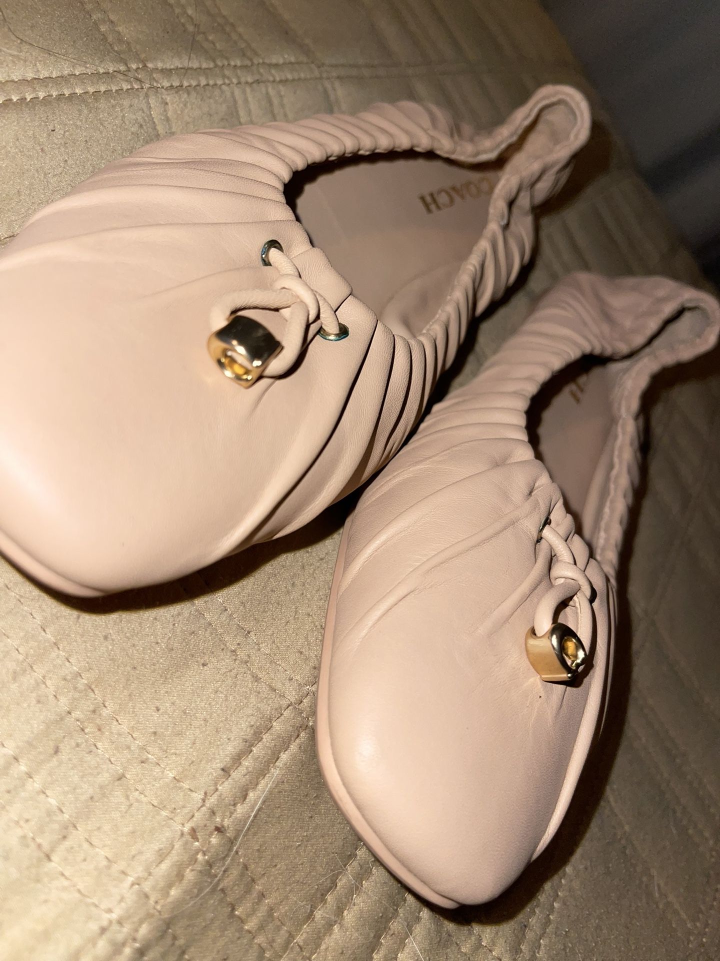 PENDING Coach Blush Pink Ballet Flats Size 8