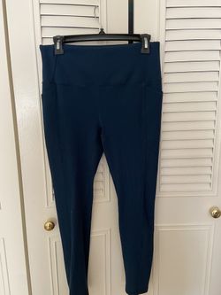 Dark Teal Ribbed Leggings