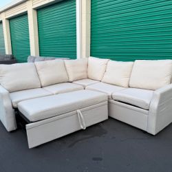 Sleeper Sectional Sofa with Storage Compartment- Delivery Available!
