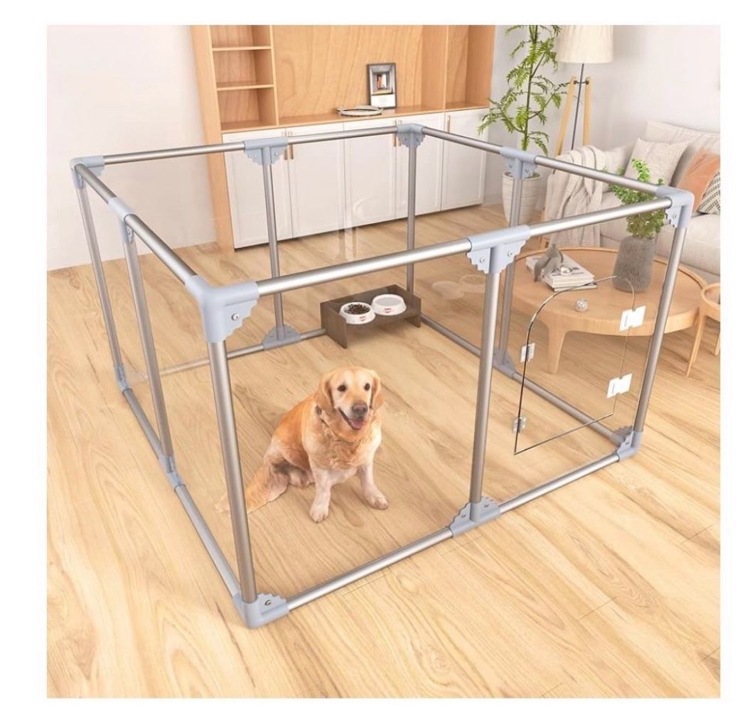 Acrylic Dog Playpen Dog Indoor Puppy Pen Pets Fence Puppies Cage
