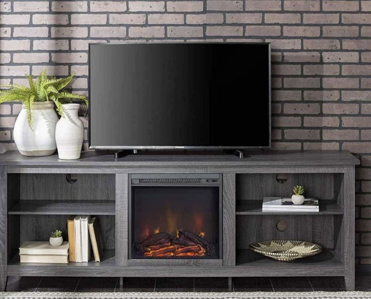 FIRE PLACE TV STAND MUST GO!!