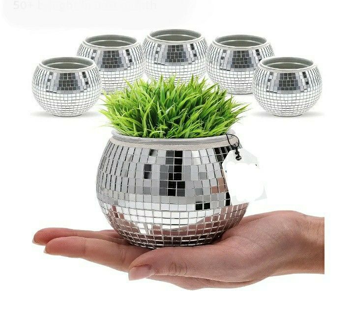 Disco Ball Planter/ Centerpieces/ Decor 