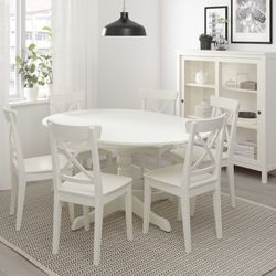 DINING TABLE + CHAIR (Extendable 4-6 Seat)