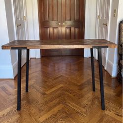Wood Console Table With Metal Legs