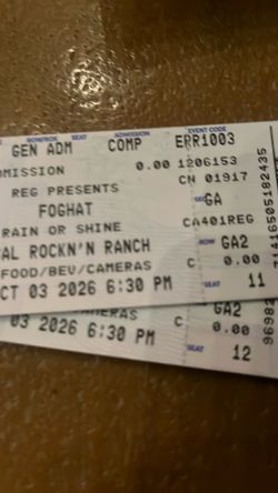 Concert tickets
