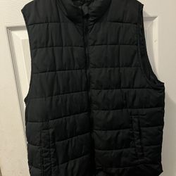 Gap Men's Green Quilted Puffer Vest Water Resistant Windproof Full Zip Size L 