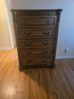 Tall Wood Chest of Drawers Dresser