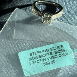 Sterling Silver Moissanite