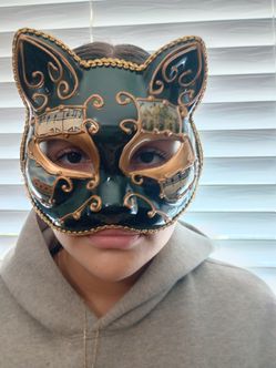 Venetian Music Cat mask-paper maiche