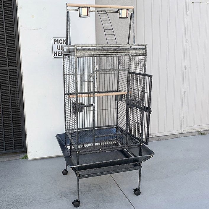 (Brand New) $155 Large 68-inch Tall Bird Cage with Rolling Stand for Parrots Parakeets Cockatiel Lovebird