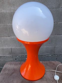 Mid century modern space age orange TAM TAM LAMP TYPE 8000