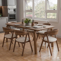 7PC Walnut Dining Set