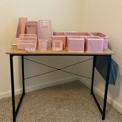 Desk with Accessories and Organizers 