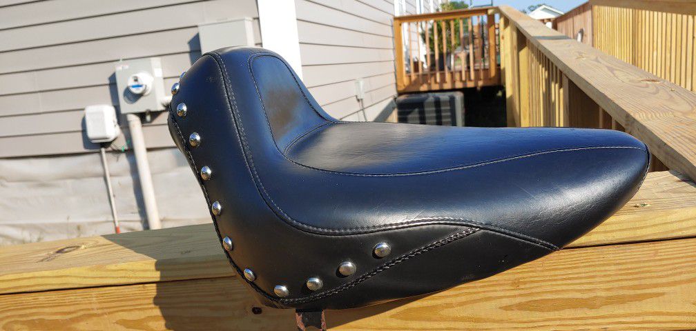 Harley Seat. Older Leather Mustang Brand  Exellent Condition