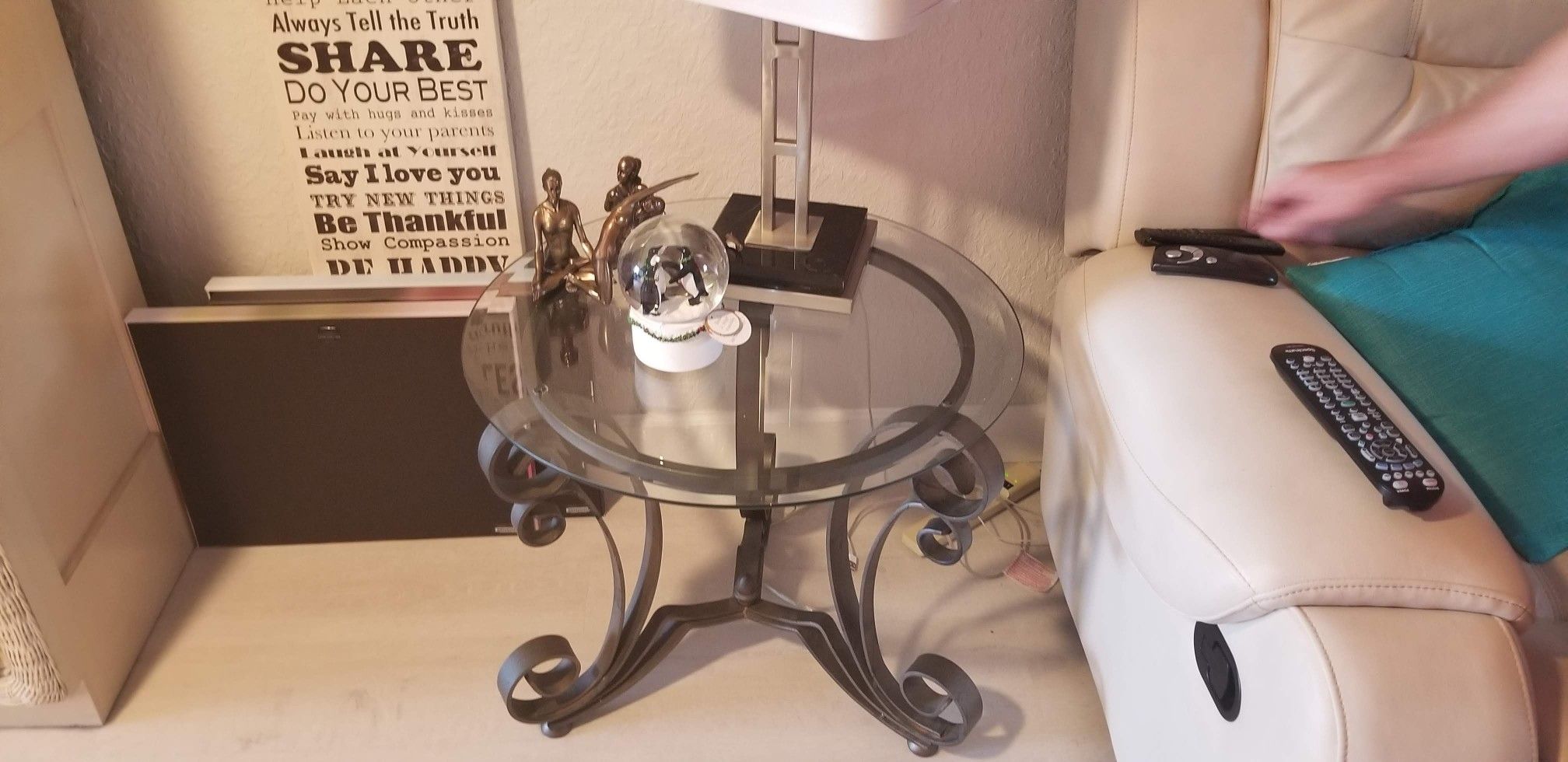 Glass coffee and 2 end tables