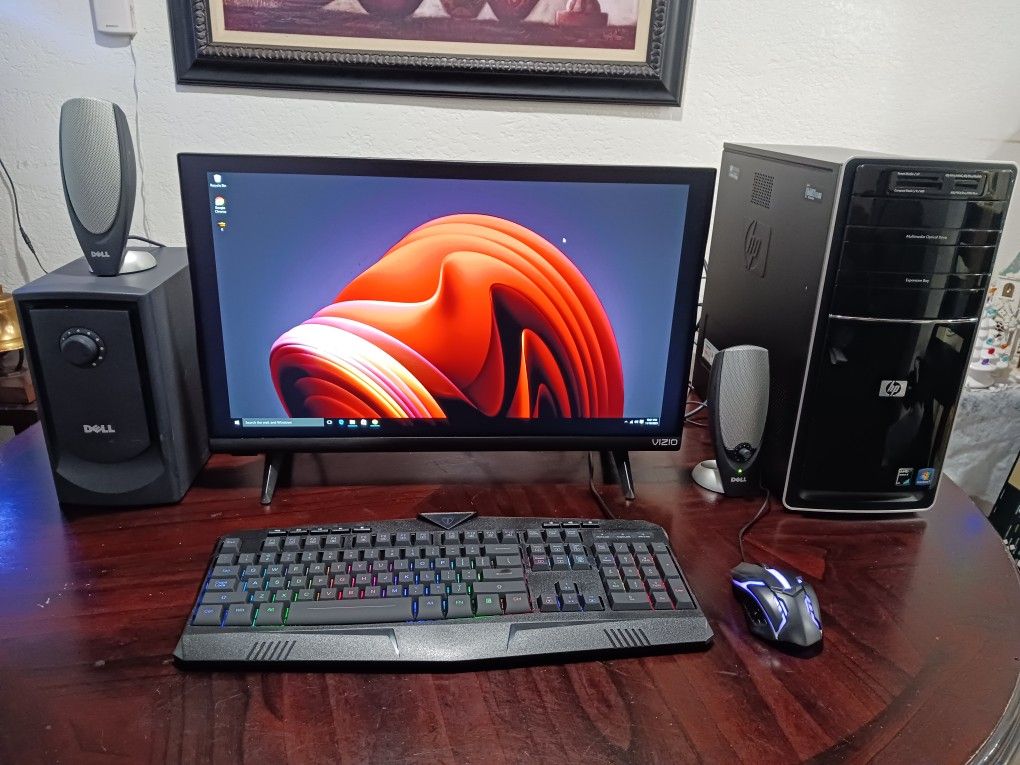 Hp Pavilion desktop Computer Windows 10. Good Working Condition. wifi Adapter. AMD ATHLON Procesor. 350gb hard drive. vlc DVD Writer. wireless