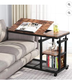 All new C table mobile snack side table with  tilt
