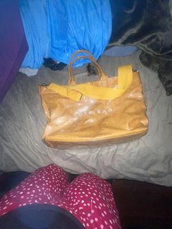 Orange Tote Bag With Shoulder Strap