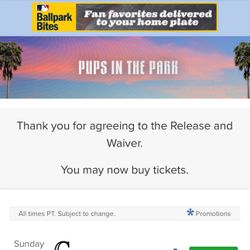 Dog Ticket For Dodgers Game June 2nd