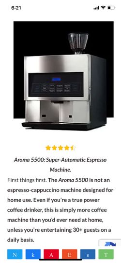 Aroma 5500 Super-Automatic Espresso Machine