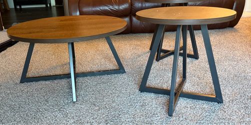 Set of 3 Round Coffee & Side Tables – Excellent Condition