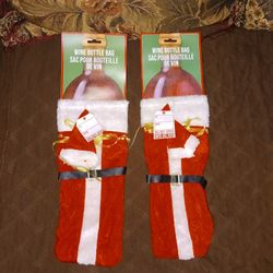 Santa Wine Bottle Bags   2 For $15