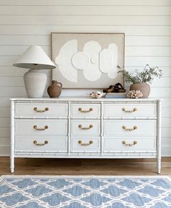 Faux bamboo dresser